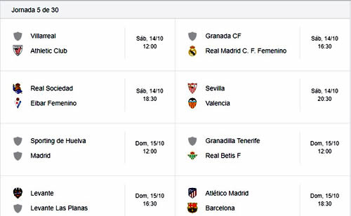 Jornada 5 Liga F