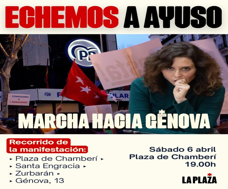 Manifestación contra Ayuso